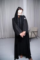 عباية بلاك بيري مع اكمام ركامه اسود