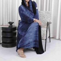 عباية دبل فيس بلاك بيري مع شيفون كحلي