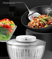 ماكينة تجفيف الخضروات والفواكهه سعة 4.5 لتر، دوار...