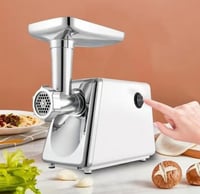 مفرمة لحم كهربائية مزودة بشفرات من الستانلس ستيل و...