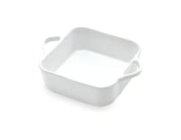 صينية فرن انيق مصنوع من البورسلين بمقابض لون ابيض...