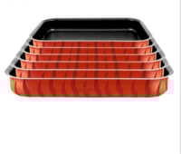 طقم صواني فرن مستطيلة 6قطع تيفال فرنسي اصلي