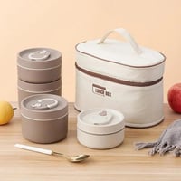 طقم صندوق غداء معزول من الفولاذ المقاوم للصدأ ، در...