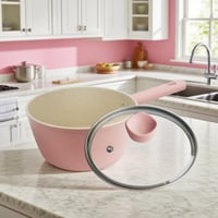 طقم أواني ومقالي مكون من 5 قطع مع وعاء مخزون 2.1QT...