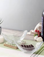 طقم صحون 3 حبةحلي ومكسرات علي شكل قارب مكون من 3قط...