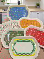 6حبات صواني تقديم ملامين فاخر