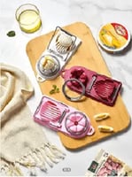 3حبة قطاعة بيض مسلوق متعددة الوظائف 2 في 1 ، قطاعة...