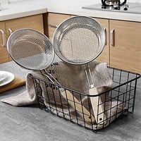 مصفاة شبكية جميلة، مقبض خشبي من الفولاذ المقاوم لل...