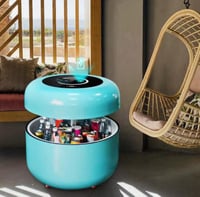 طاولة ثلاجة ذكية سمارت بار ، تحكم باللمس وتشغيل mp...