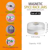 12 برطمانات توابل مغناطيسية , برطمان توابل فارغ مع...
