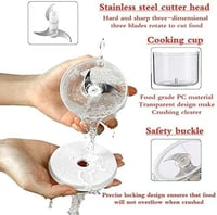 فرامة كهربائية محمولة قابلة للشحن بسعة 150 مل وعاء...