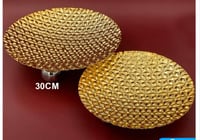 صحن تقديم ستيل بقاعدة