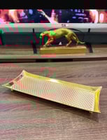 صحن حلا استيل ذهبي مستطيل