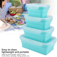 طقم ثلاجة صحى سيليكون قابل للطى غطاء يمنع التسرب 4...