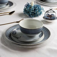 طقم عشاء بورسلين مجموعة ( نورتنا يا رمضان ) 18 قطع...