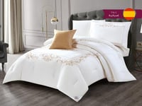 مفرش GISELLE قطن فاخر مطرز مفرد ونص - 140×200 سم -...