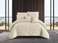 مفرش EMILY صيفي مطرز كابتونيه مزدوج - 200×200 سم -...