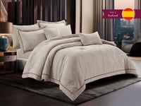 مفرش CARLA فاخر جاكار مزدوج - 200×200 سم - 10 قطع...