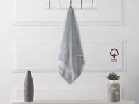 طقم مناشف قطن بامبو 4 قطع - رمادي فاتح