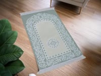 سجادة صلاة سندس جاكار خفيفة - أخضر تفاحي 67×115 سم