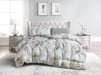 تلبيسة لحاف KIORA مشجر بدون حشوة مفرد ونص 4 قطع -...