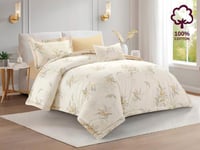 مفرش DONA مشجر مودرن قطن مفرد ونص - 140×200 سم - 6...