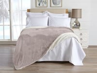 بطانية أدورا خفيفة مخمل فرو مزدوج - 200×240 سم - س...