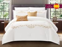 مفرش GISELLE قطن فاخر مطرز مزدوج - 200×200 سم - 10...