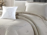 مفرش GISELLE قطن فاخر مطرز مفرد ونص - 140×200 سم -...