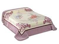 بطانية مورا جولد الإسبانية طابق واحد مزدوج - ليلك