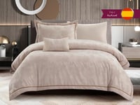 مفرش CARLA فاخر جاكار مفرد ونص - 140×200 سم - 6 قط...