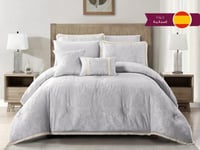 مفرش AMORA فاخر جاكار مزدوج - 200×200 سم - 10 قطع...