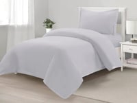 تلبيسة لحاف بدون حشوة مفرد ونص 3 قطع - رمادي فاتح