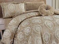 مفرش MALAGA شتوي فاخر جاكار بطانية مفرد ونص - 140×...