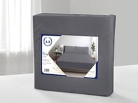 شرشف فيتد مطاط مزدوج - 200×200 سم - 3 قطع - رمادي...