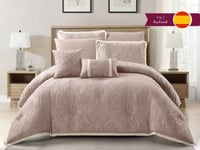 مفرش AMORA فاخر جاكار مزدوج - 200×200 سم - 10 قطع...