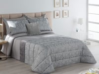 مفرش DIMAS فاخر مزدوج - 200×200 سم - 7 قطع - رمادي