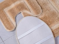 طقم دعاسات حمام فرو ناعم 4 قطع - بيج