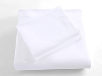 تلبيسة لحاف بدون حشوة مزدوج 4 قطع - أبيض