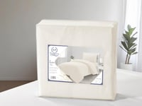 تلبيسة لحاف بدون حشوة مفرد ونص 3 قطع - بيج