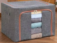 بوكس تخزين قماشي مستطيل - رمادي