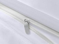 تلبيسة لحاف بدون حشوة مزدوج 4 قطع - أبيض