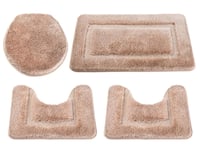 طقم دعاسات حمام فرو ناعم 4 قطع - جملي