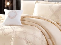 مفرش GISELLE قطن فاخر مطرز مفرد ونص - 140×200 سم -...