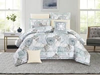 مفرش KIORA صيفي مشجر مزدوج - 200×200 سم - 10 قطع -...