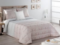 مفرش DIMAS فاخر مزدوج - 200×200 سم - 7 قطع - وردي...