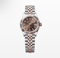 ساعة رولكس مينا عسلي مقاس 30