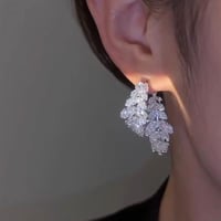 حلق زركون دبل بشكل انيق