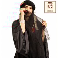 ثوب مكمم اسود سيدات مقاس من 50 - 60