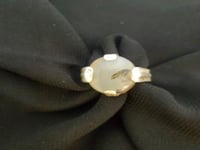 خاتم من الفضه والعقيق الابيض اليماني المشجر رجالي